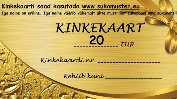 Kinkekaart 20 eurot kodulehele